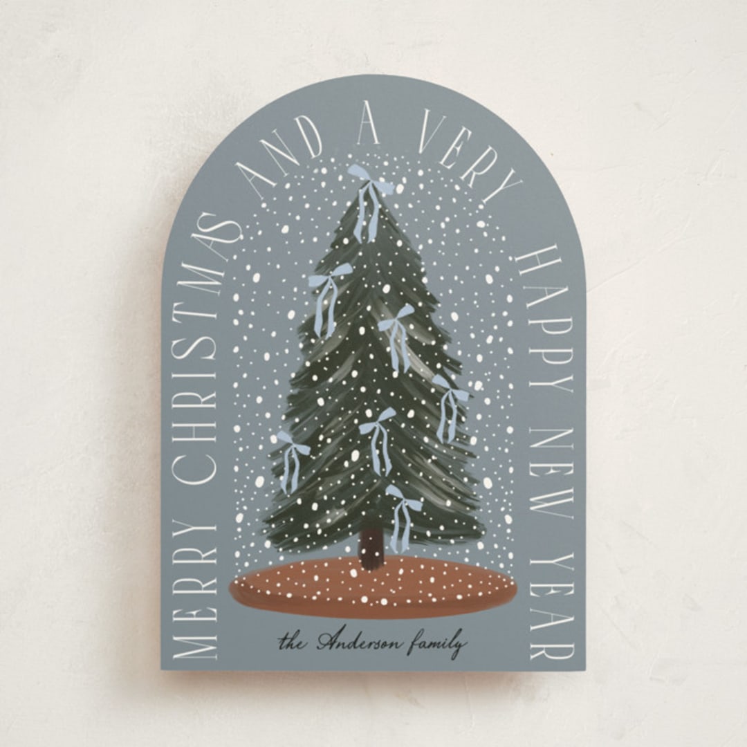 "Snowglobe" - Holiday Cards in Sky by Maja Cunningham - Front