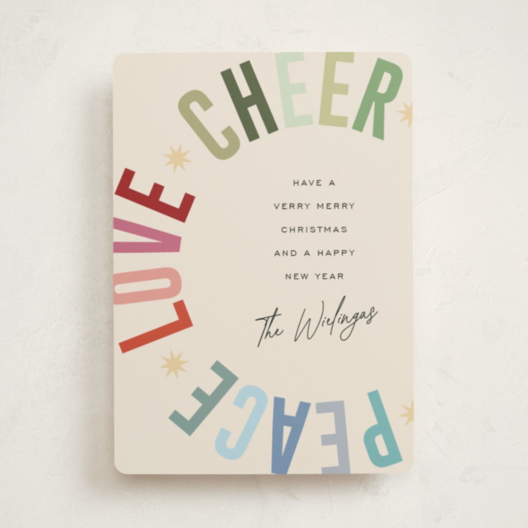 "Holiday Three" - Holiday Cards in Confetti by Pixel and Hank - Front