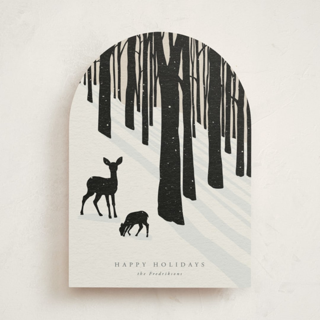 "All Is Calm" - Holiday Cards in Coal by itsjensworld - Front