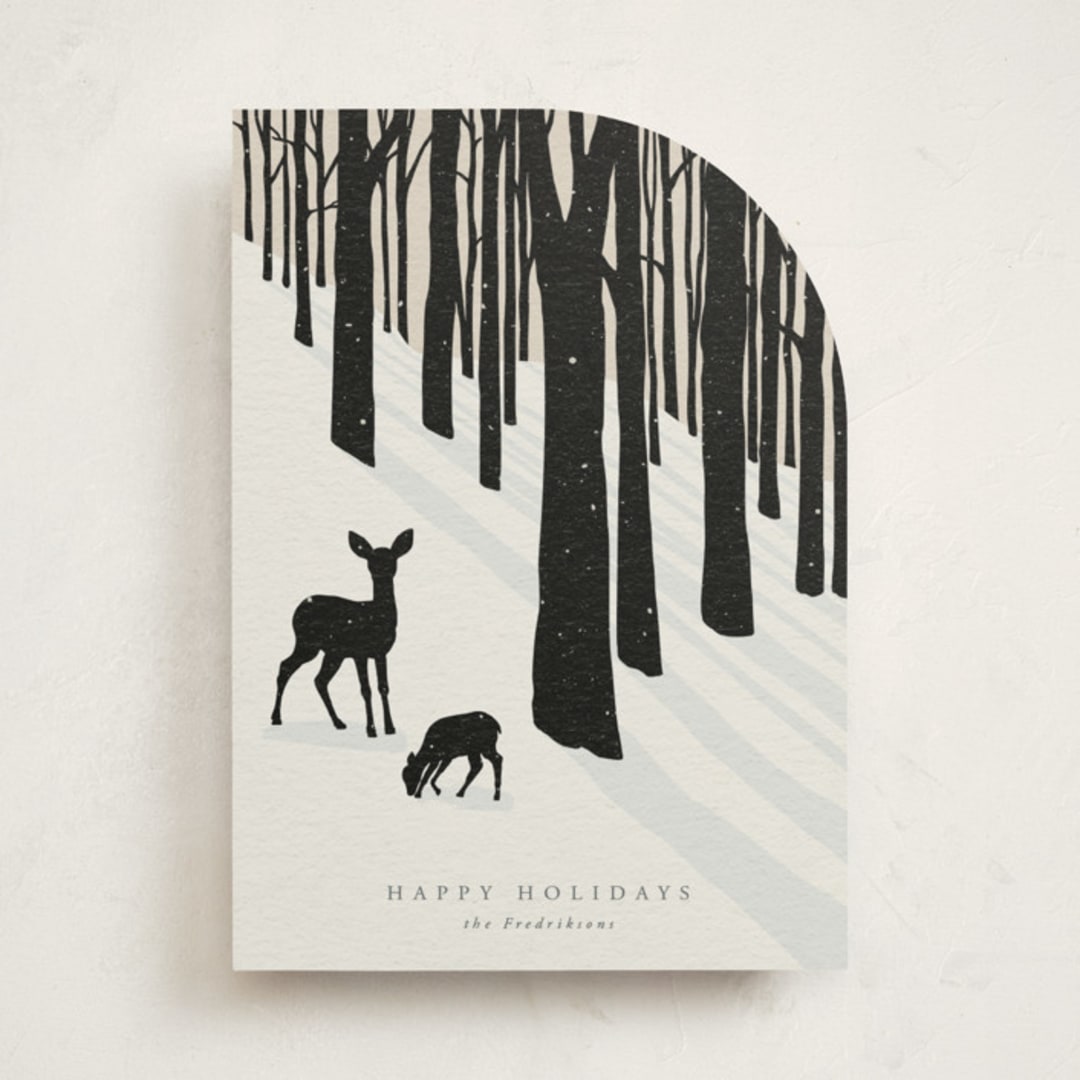 "All Is Calm" - Holiday Cards in Coal by itsjensworld - Front