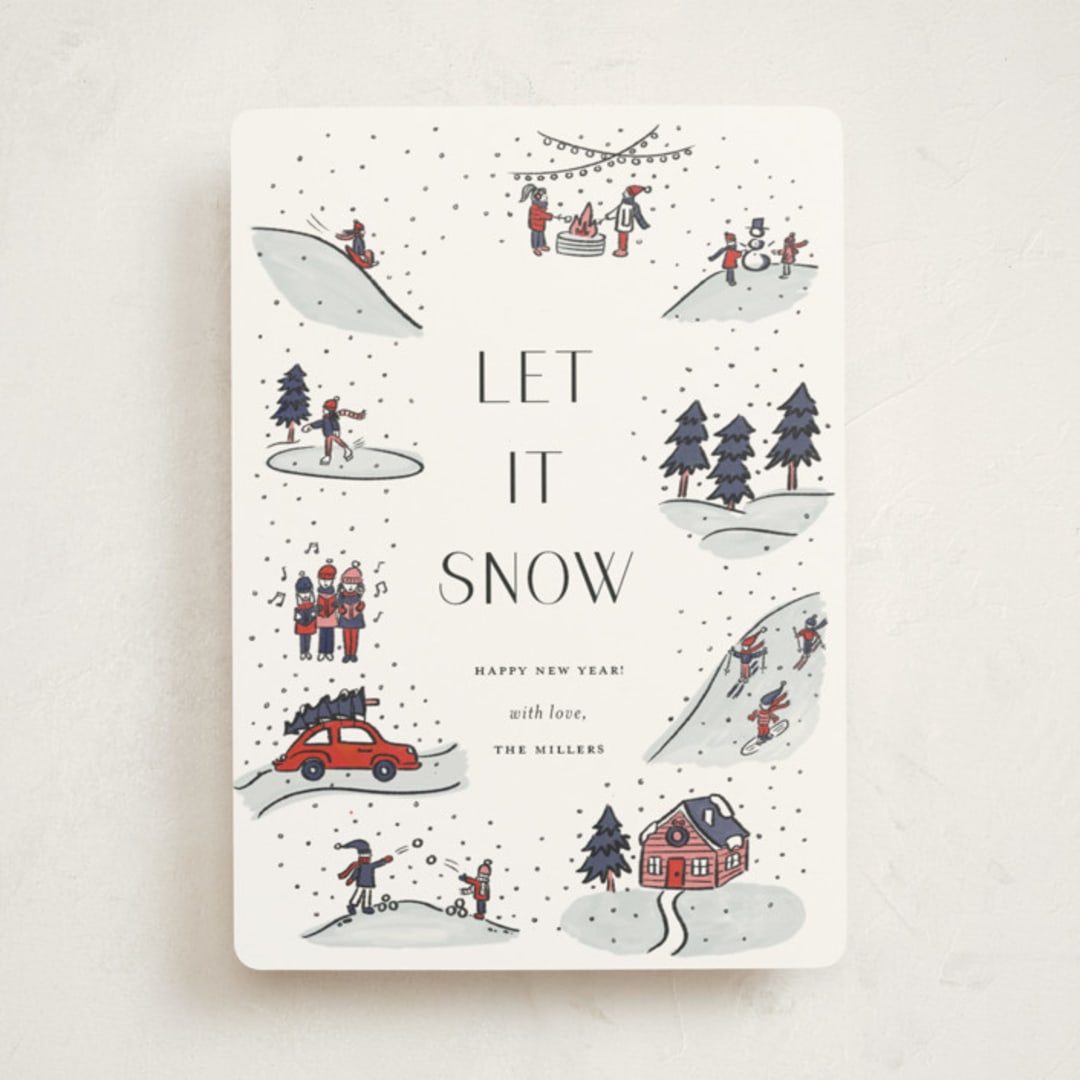 "Snowy Scenes" - Holiday Cards in Snow Day by Lauren Jinhee - Front