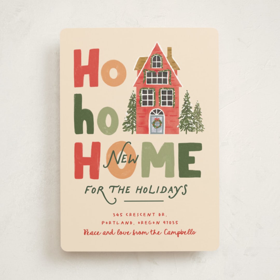 "Ho ho home" - Holiday Cards in Eggnog by Creo Study - Front