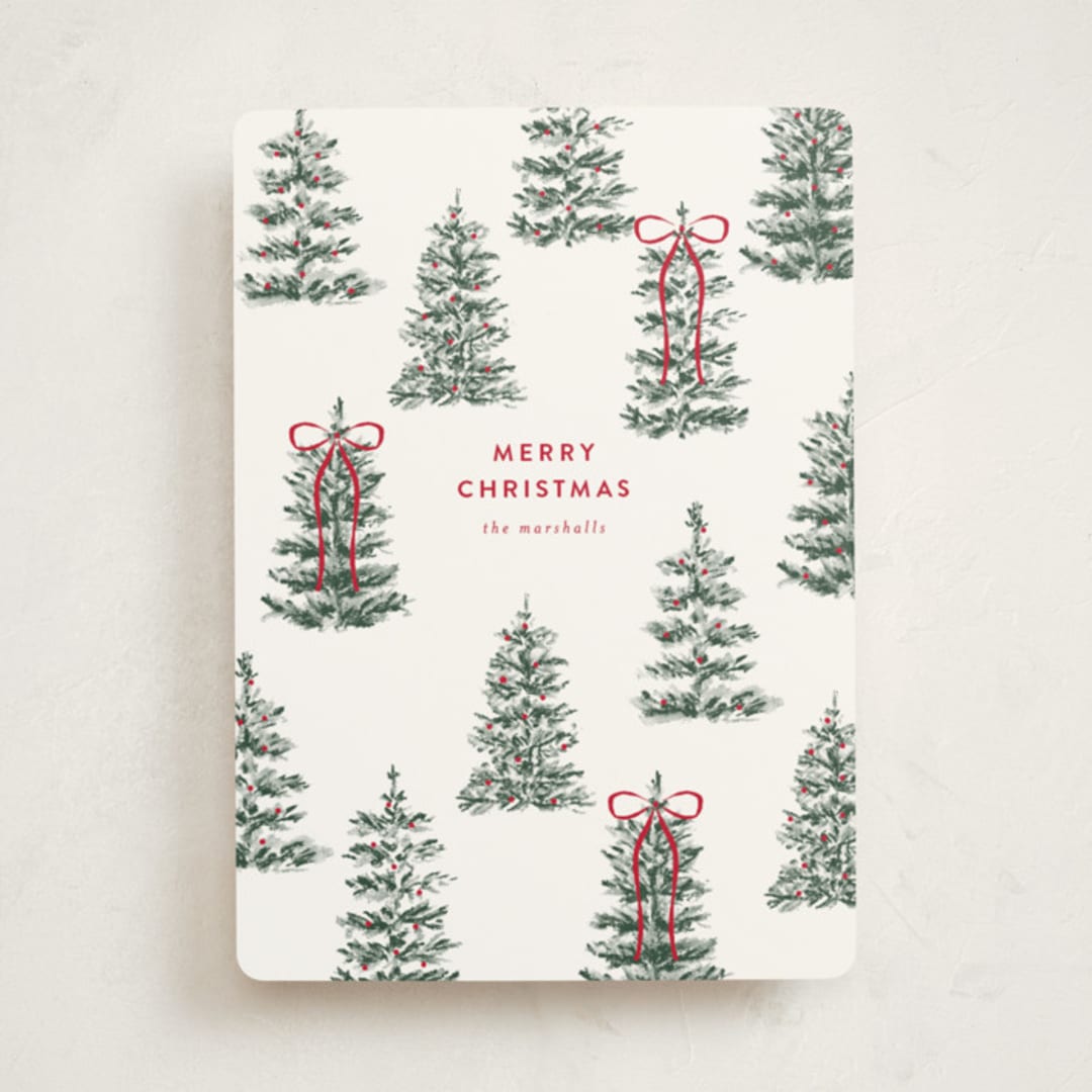 "Festive Forest" - Holiday Cards in Snow by Angela Garrick - Front