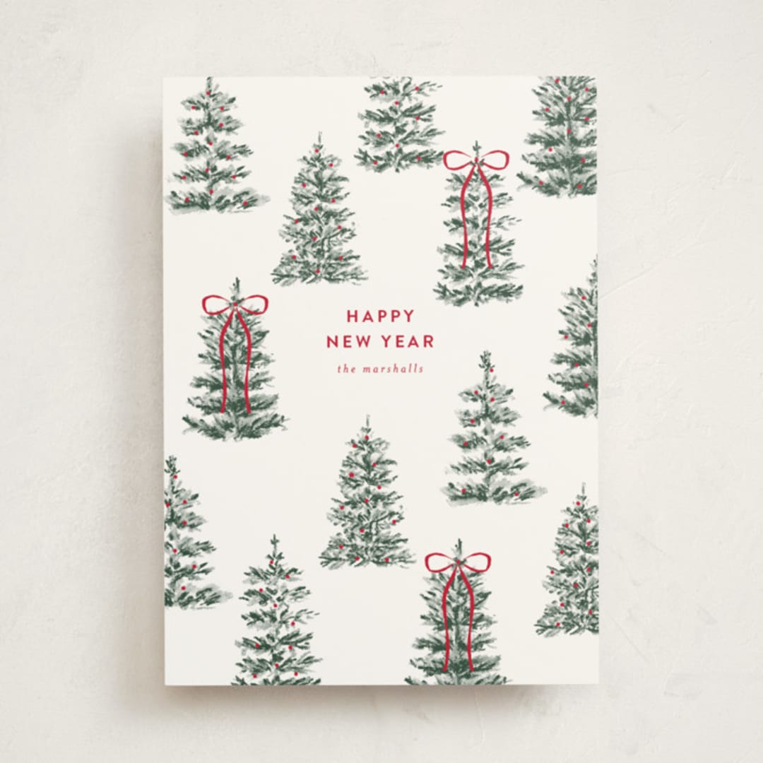 "Festive Forest" - Holiday Cards in Snow by Angela Garrick - Front