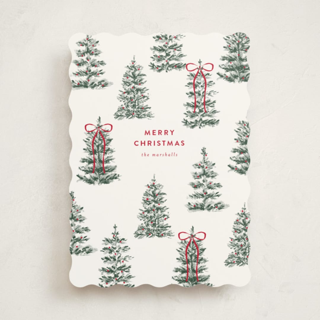 "Festive Forest" - Holiday Cards in Snow by Angela Garrick - Front
