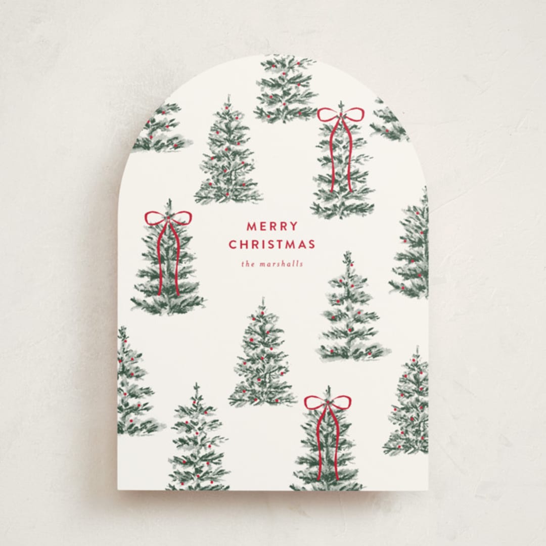 "Festive Forest" - Holiday Cards in Snow by Angela Garrick - Front