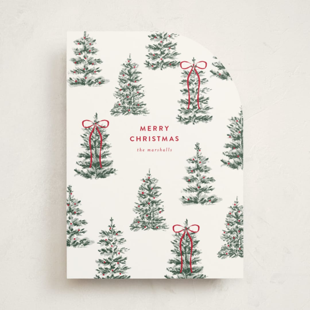"Festive Forest" - Holiday Cards in Snow by Angela Garrick - Front