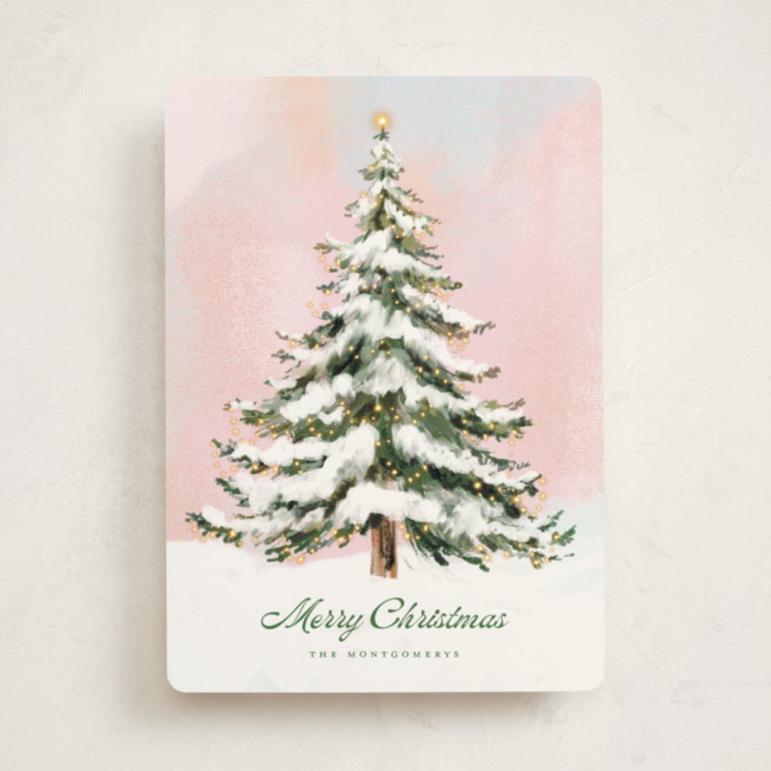 "The Tree" - Holiday Cards in Winter Sunrise by Petra Kern - Front