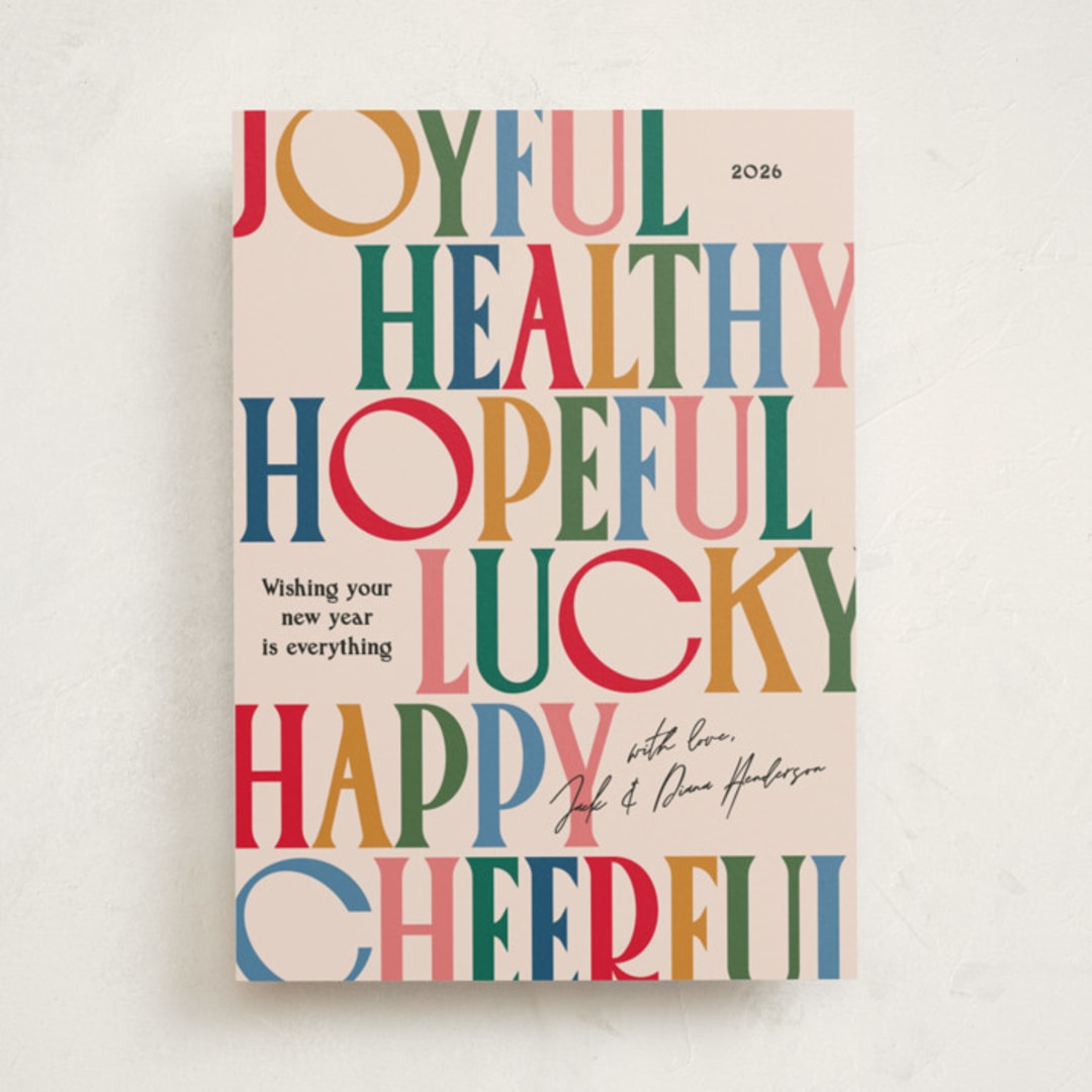 "Colorful Characters" - Holiday Cards in Gumdrop by Owl and Toad - Front