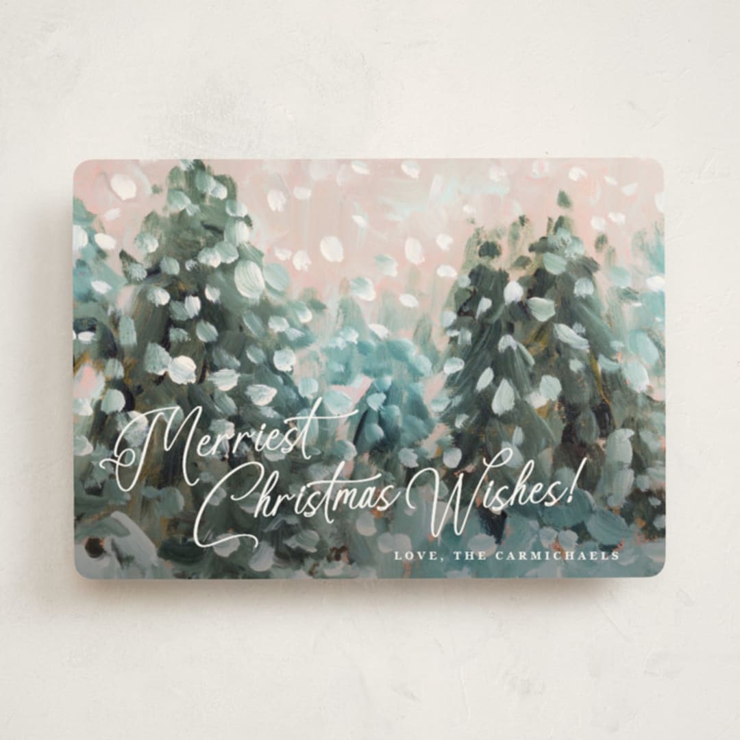 "Wonderful Time" - Holiday Cards in Snow by Lindsay Megahed - Front