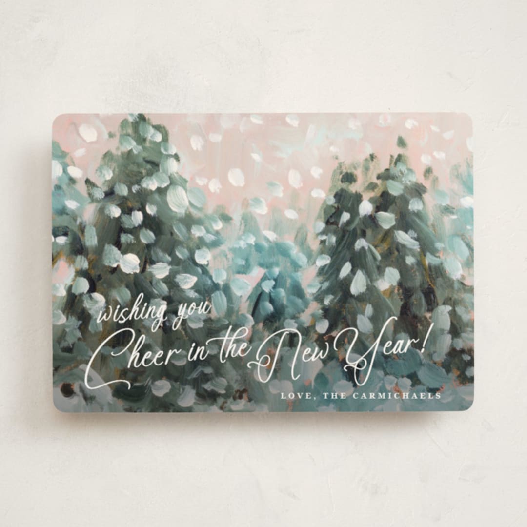 "Wonderful Time" - Holiday Cards in Snow by Lindsay Megahed - Front