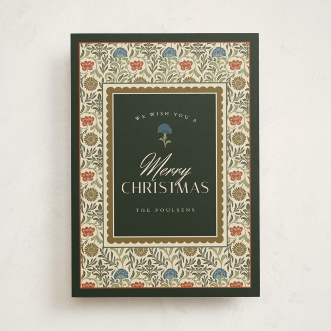 "Morrisish" - Holiday Cards in Pine by Danie Romrell - Front