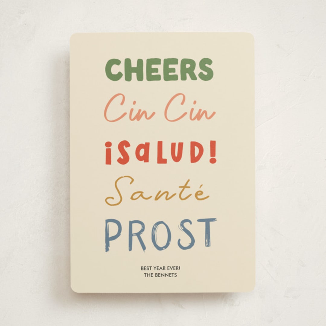 "Cheers to All" - Holiday Cards in Retro by Helena Vitto - Front