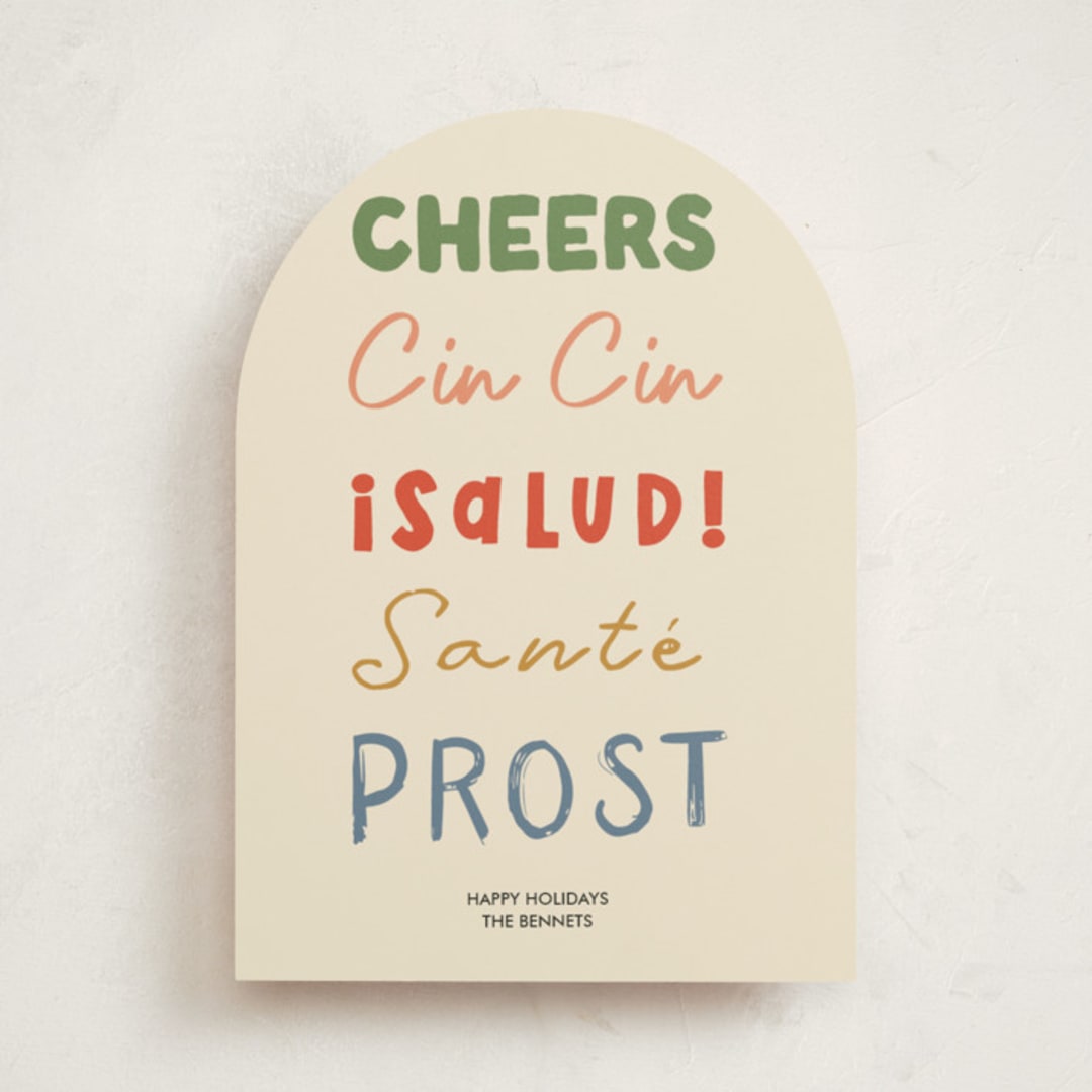 "Cheers to All" - Holiday Cards in Retro by Helena Vitto - Front