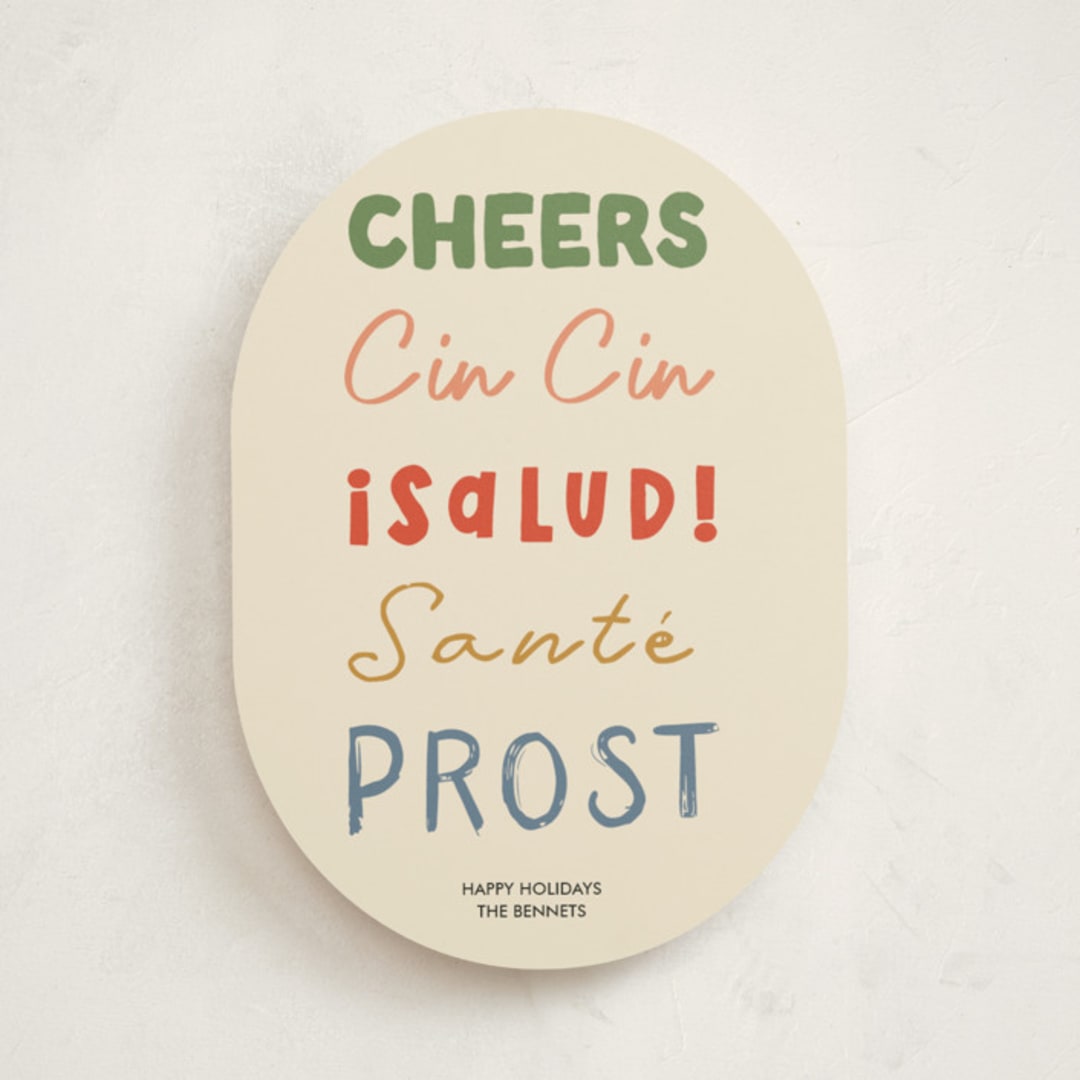 "Cheers to All" - Holiday Cards in Retro by Helena Vitto - Front