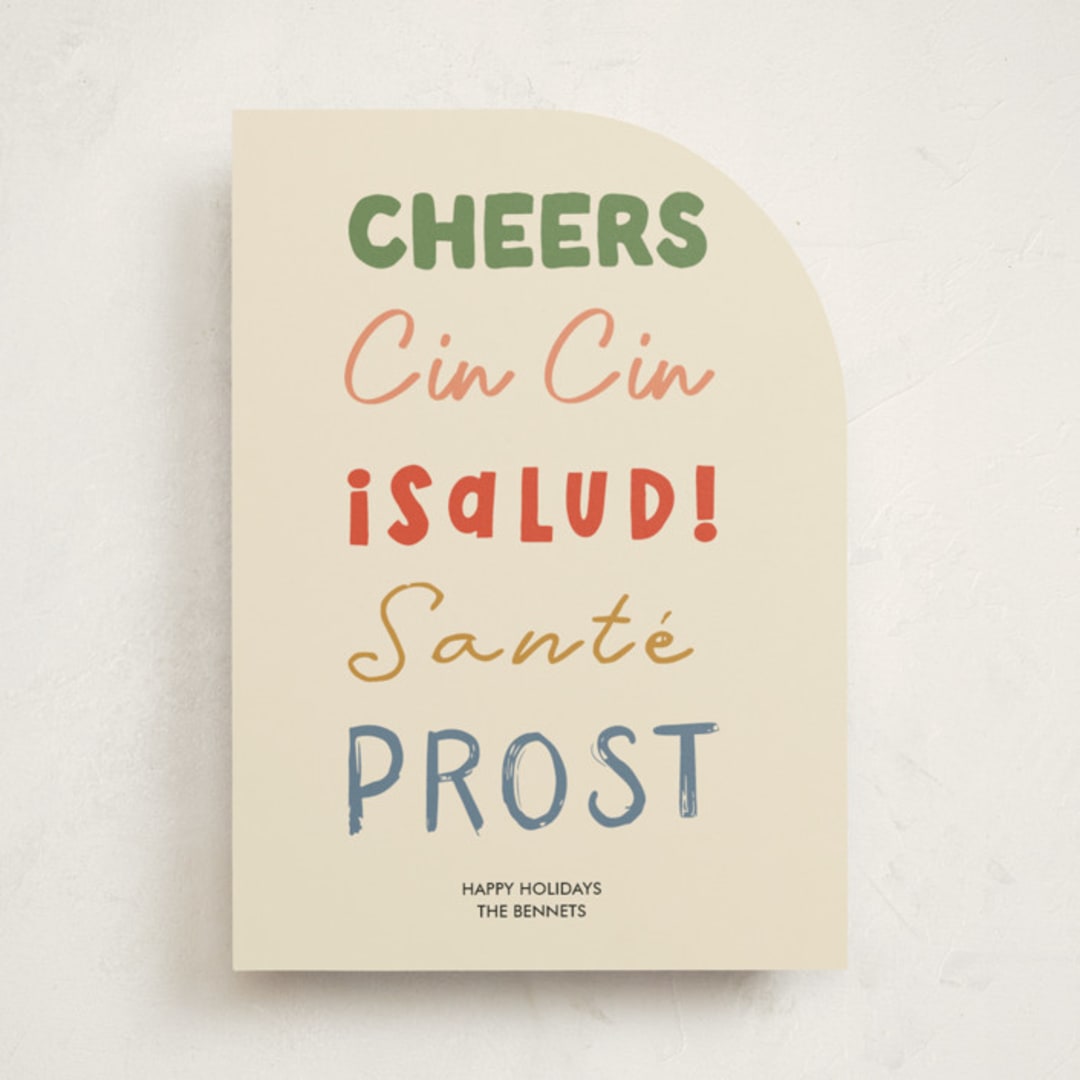 "Cheers to All" - Holiday Cards in Retro by Helena Vitto - Front