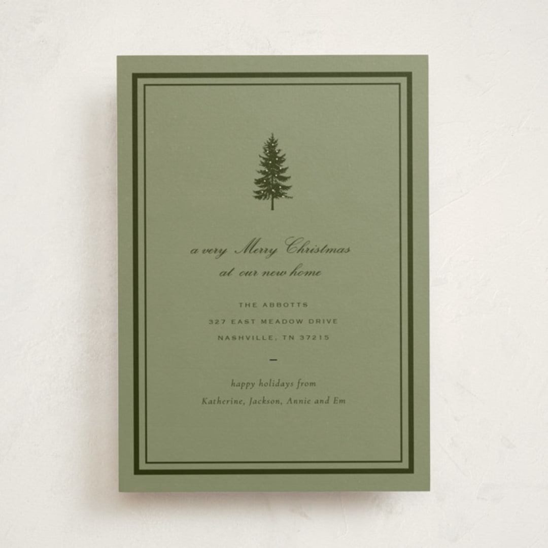"holiday move" - Holiday Cards in Balsam Fir by Sara Hicks Malone - Front