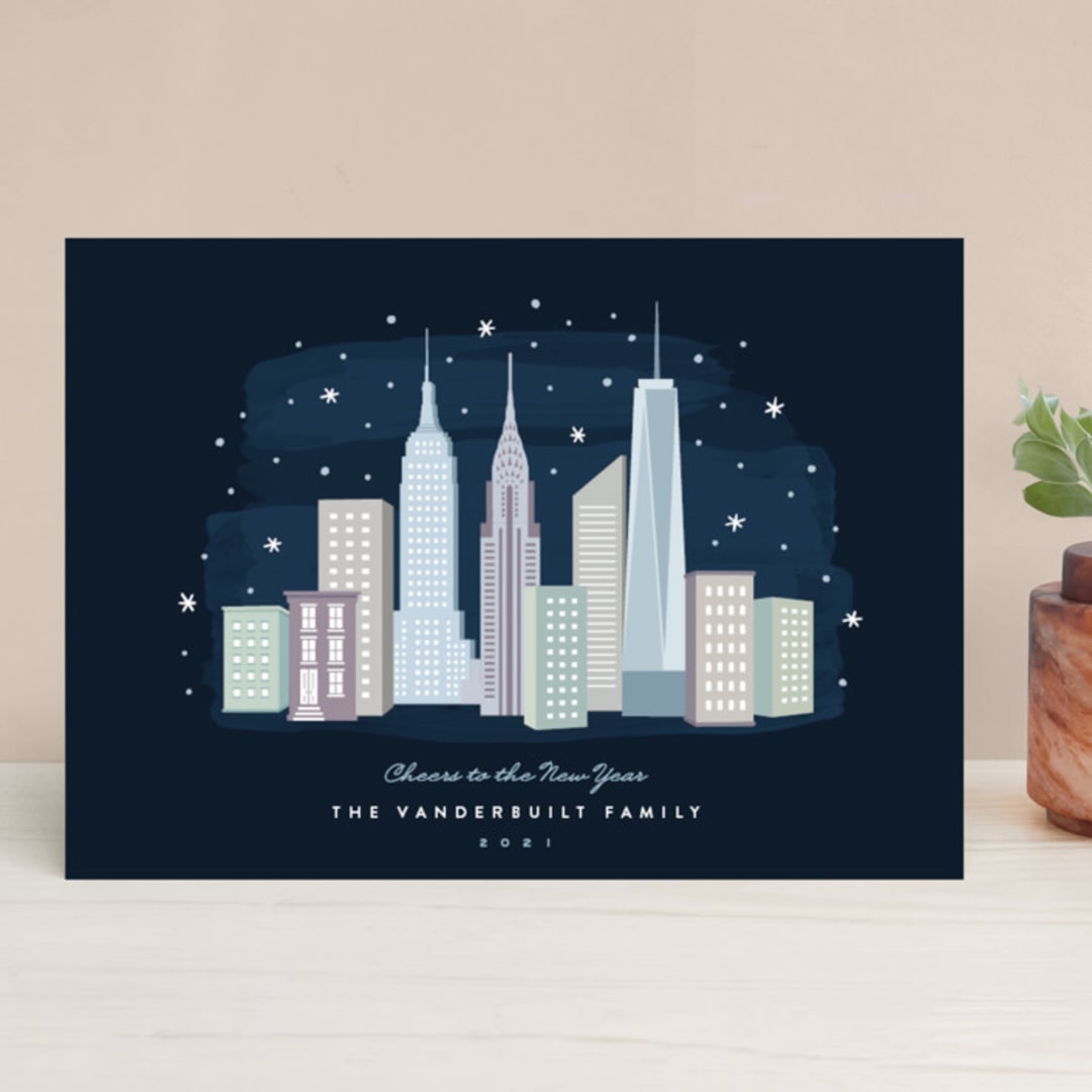 "New York City Winter" - Holiday Cards in Celestial by Hooray Creative - Front
