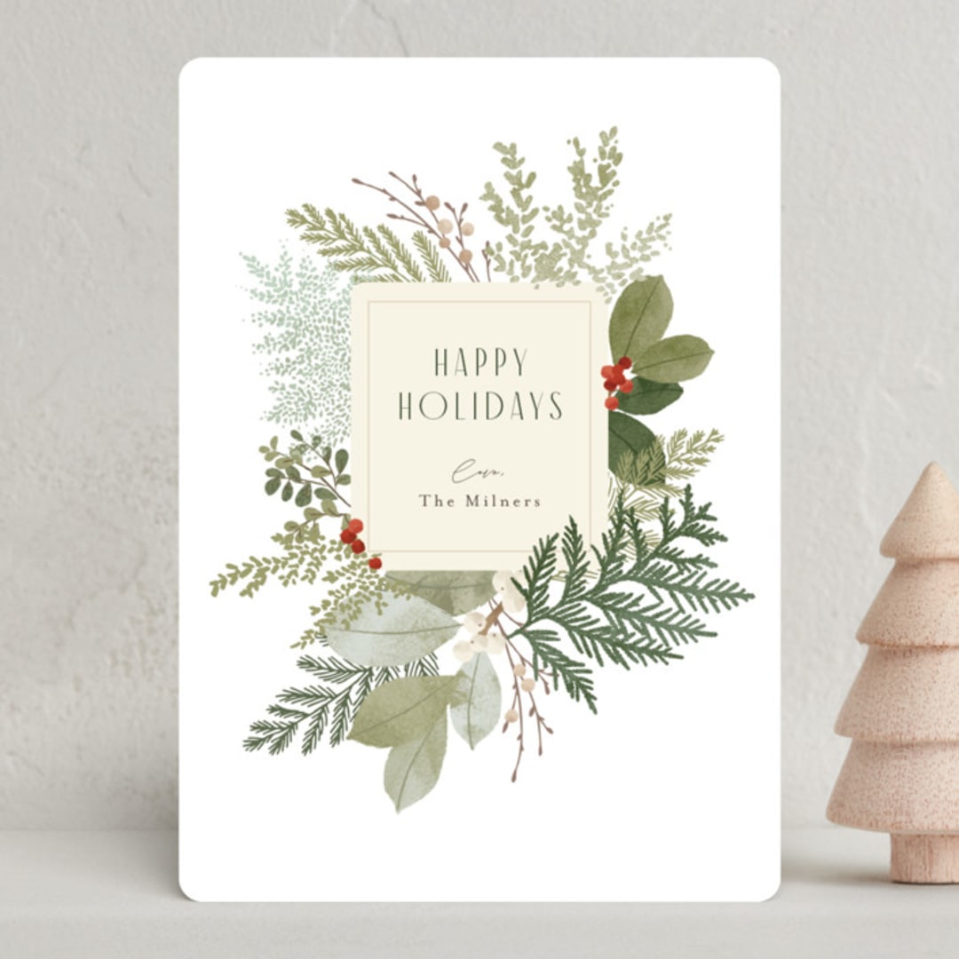 "Juniper" - Holiday Cards in Starlight by Jennifer Wick - Front