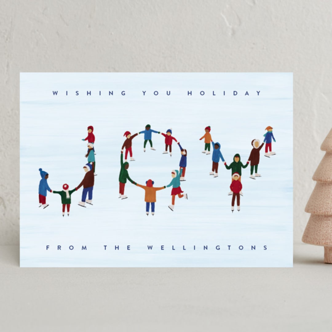 "Joyful Skaters" - Holiday Cards in Frozen by Ekko Studio - Front