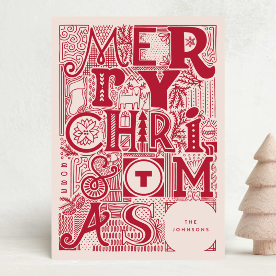 "So Delightful" - Holiday Cards in Candy Apple by Charter Oaks Creative - Front