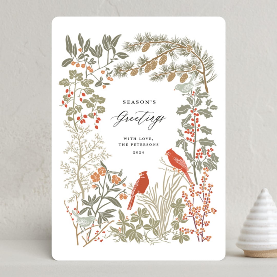 "Winter Greens" - Holiday Cards in Spruce by Tara Grangroth - Front