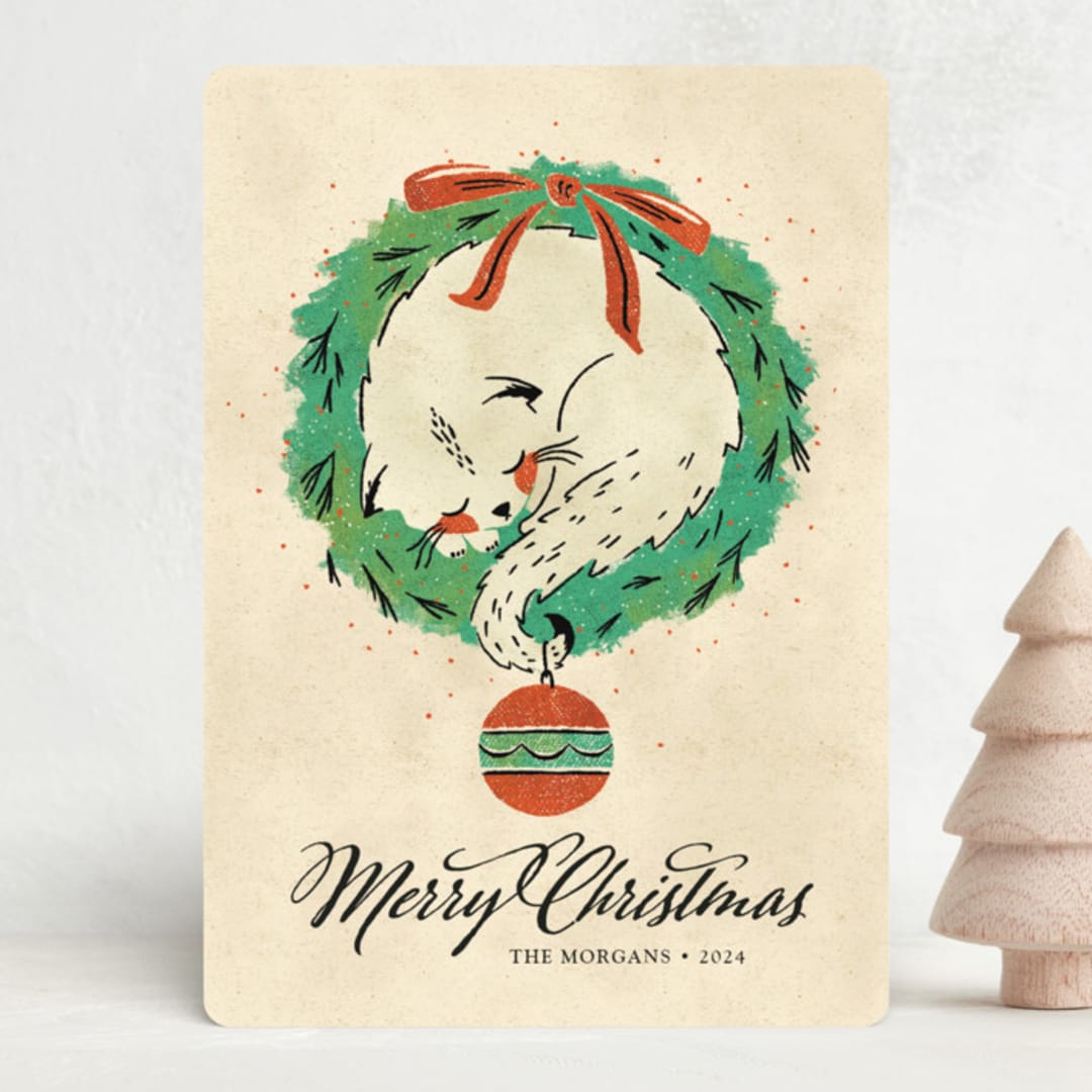"Cozy Kitten" - Holiday Cards in Christmas by Kimberly Morgan - Front