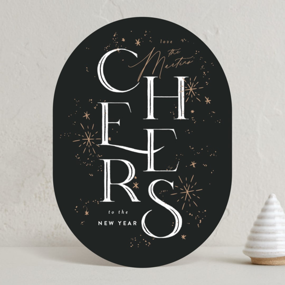 "Sparklers" - Holiday Cards in Midnight by Leah Bisch - Front