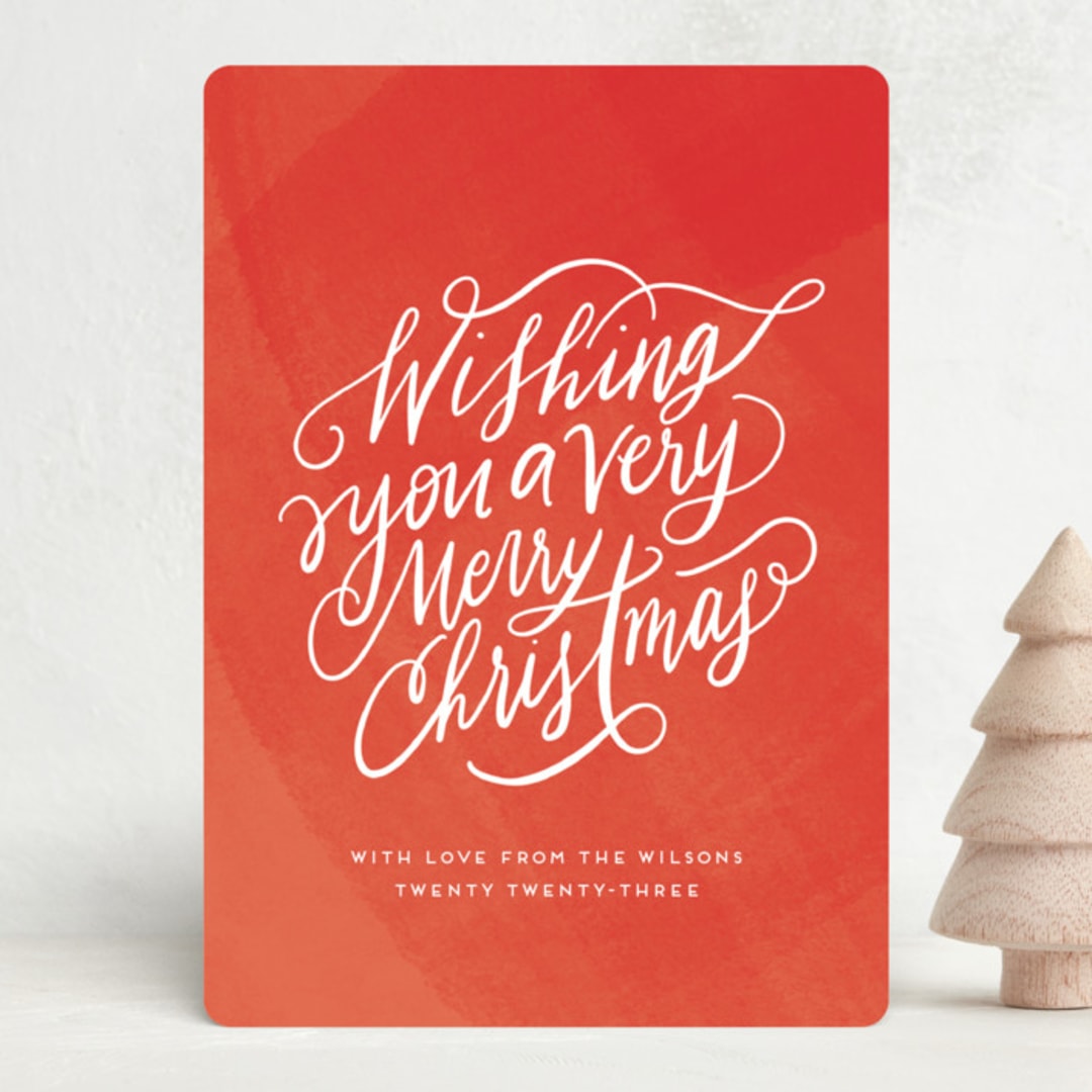 "Wishes for Christmas" - Holiday Cards in Rudolph by Heather Cairl - Front
