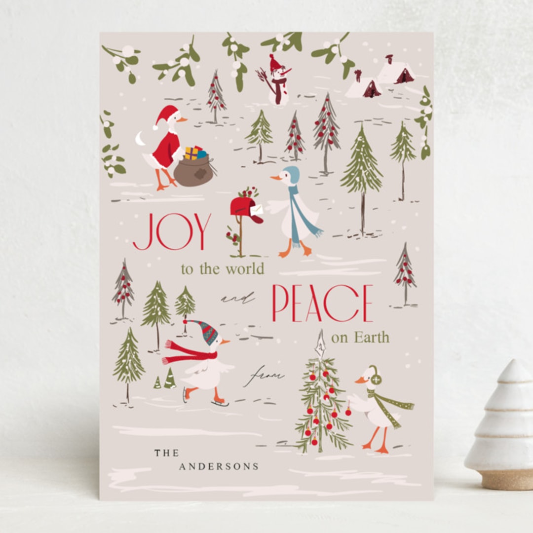 "SoDucklingChristmas" - Holiday Cards in Cream by samovilka - Front