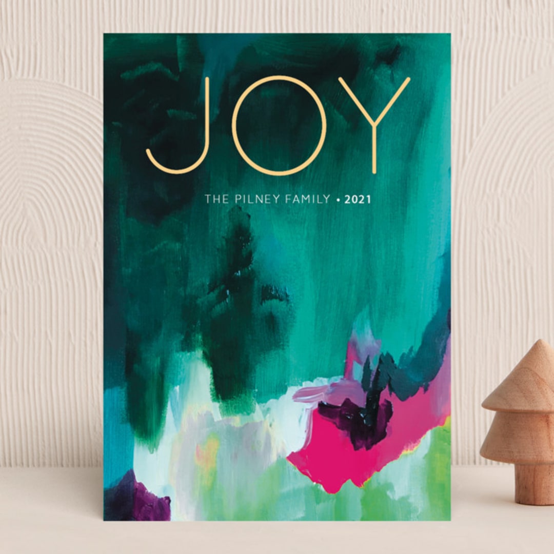 "Winter Jewel" - Holiday Cards in Juniper by Holly Whitcomb - Front