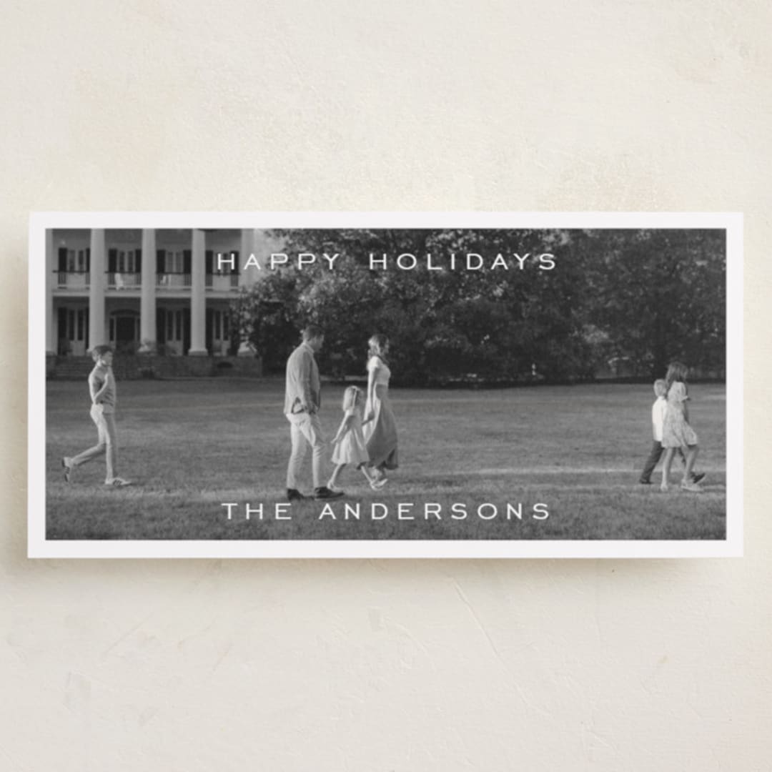 "Regalia" - Tall Holiday Cards in Snow by Jelena Vuletic - Front