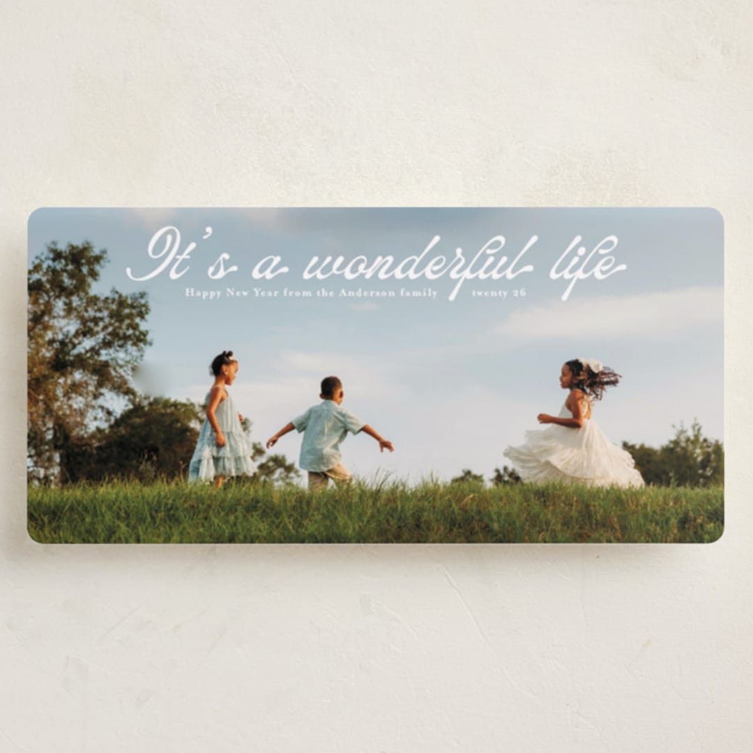 "Wonderfully Happy" - Holiday Cards in Snow by Heather Schertzer - Front