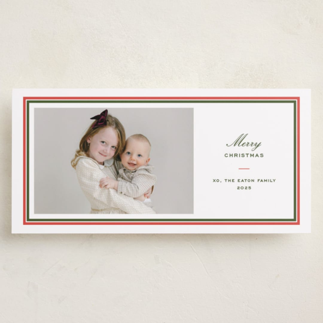 "Maine" - Tall Holiday Cards in Stocking by Megan Davis - Front