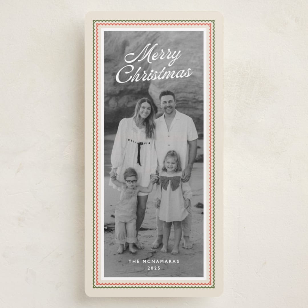 "Sunny Frame" - Tall Holiday Cards in Sugar Cookie by Olivia Raufman - Front