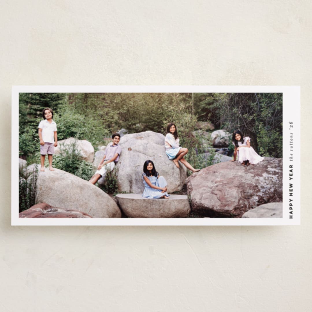 "Double Wide" - Holiday Cards in Snow by Pink House Press - Front