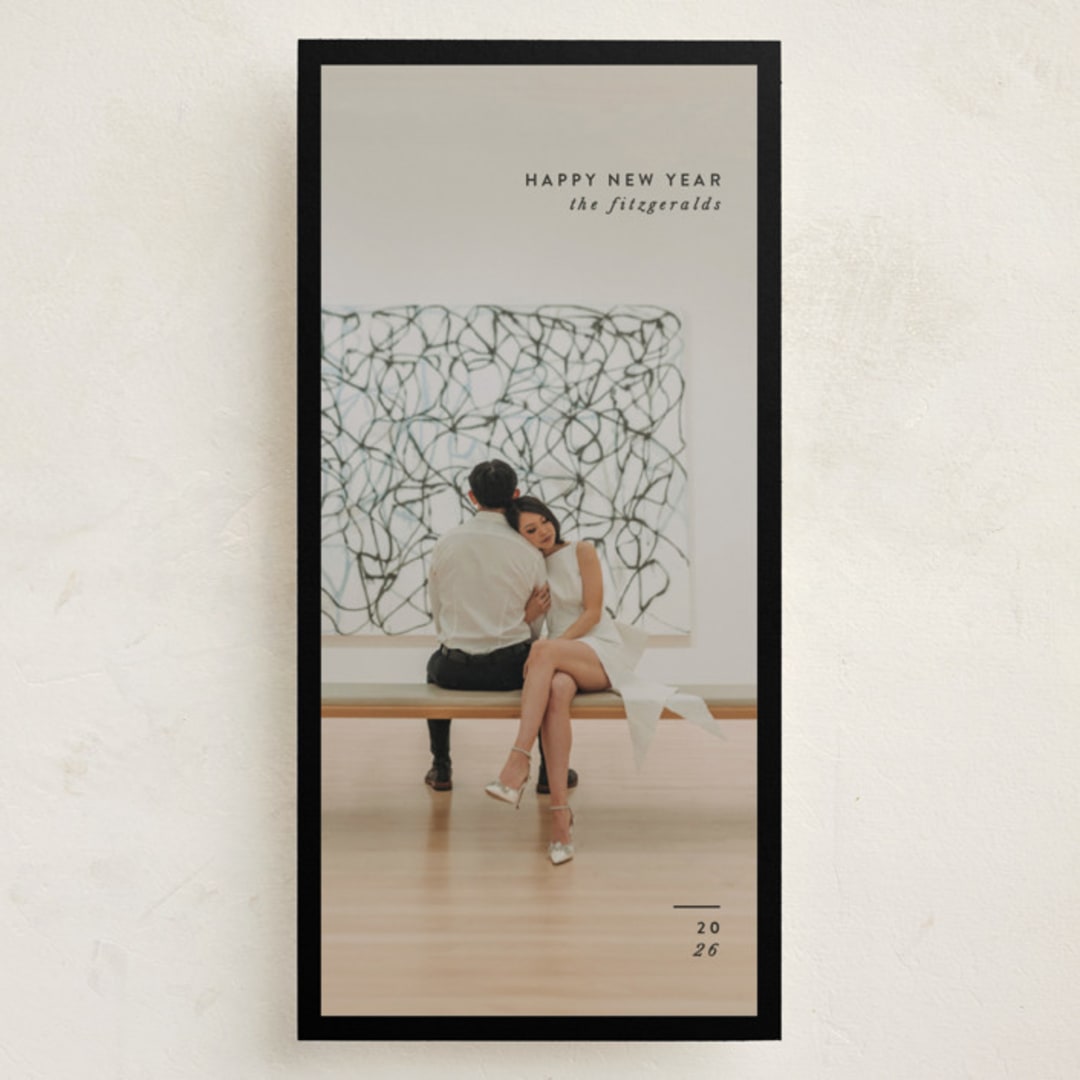 "Archival Border" - Holiday Cards in Coal by Jackie Crawford - Front