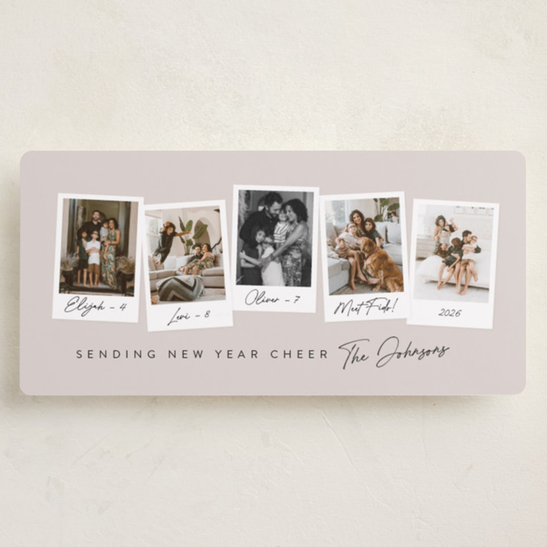 "Merriest Moments" - Holiday Cards in Linen by Meggy Masters - Front