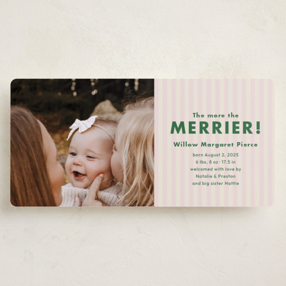 "Lulu" - Tall Holiday Cards in Ballet Slipper by Megan Davis - Front