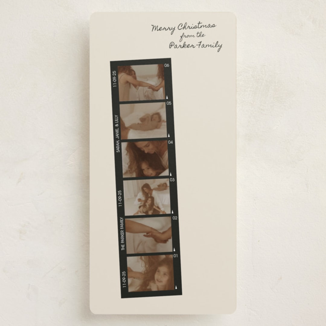 "Vintage Holiday Vibe" - Tall Holiday Cards in Eggnog by Cleghorn Creative - Front