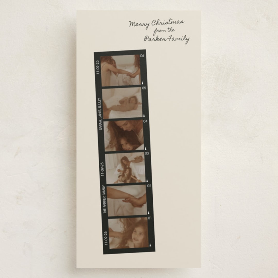 "Vintage Holiday Vibe" - Tall Holiday Cards in Eggnog by Cleghorn Creative - Front