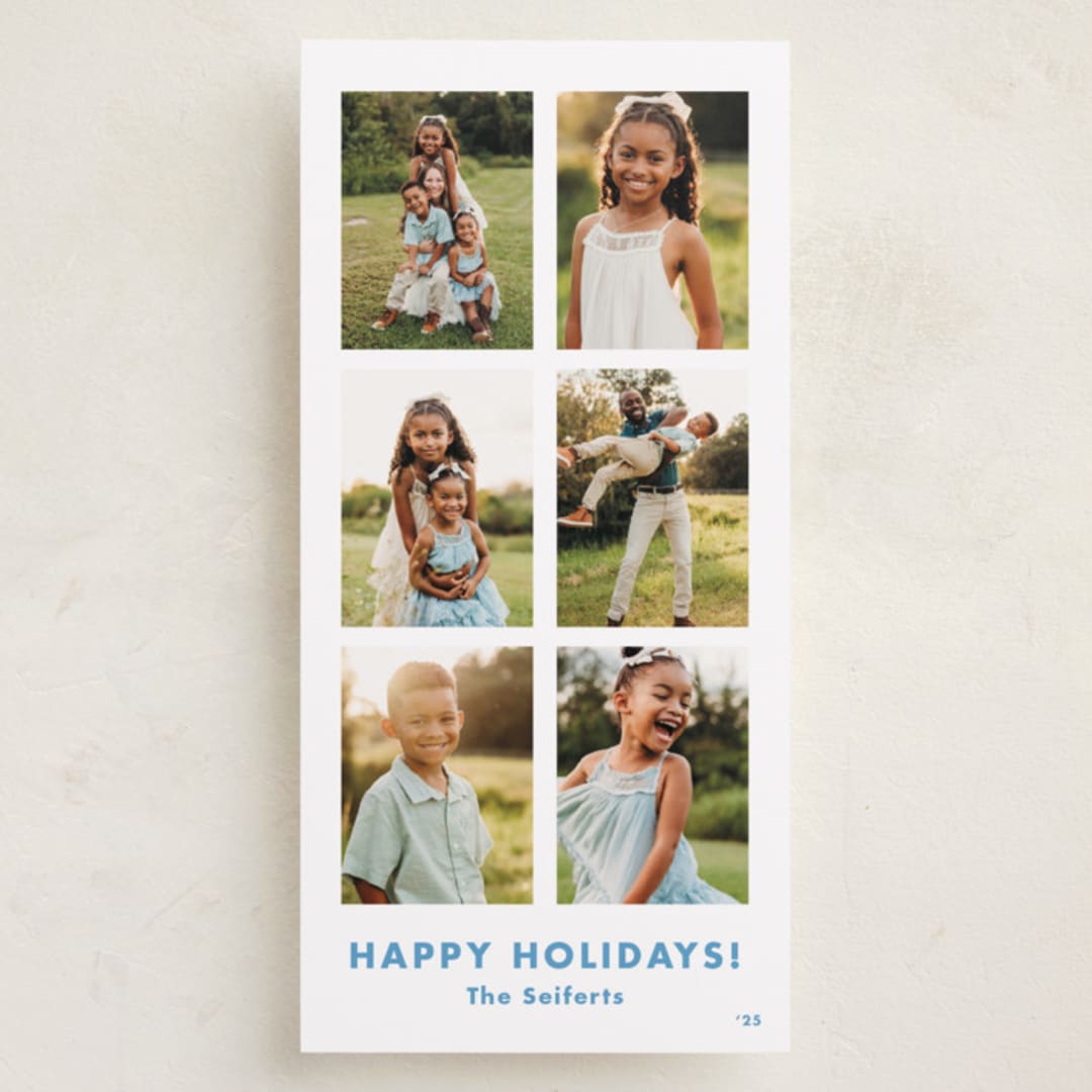 "Wander" - Tall Holiday Cards in Frost by Megan Davis - Front