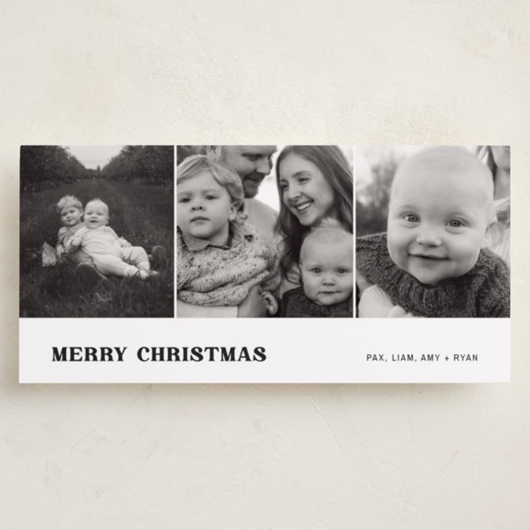 "Retro Three photo" - Tall Holiday Cards in Paper by Ani Somi - Front