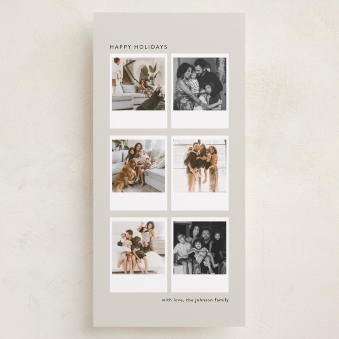 "Snapshot Stories" - Holiday Cards in Pudding by Lucrecia Caporale - Front