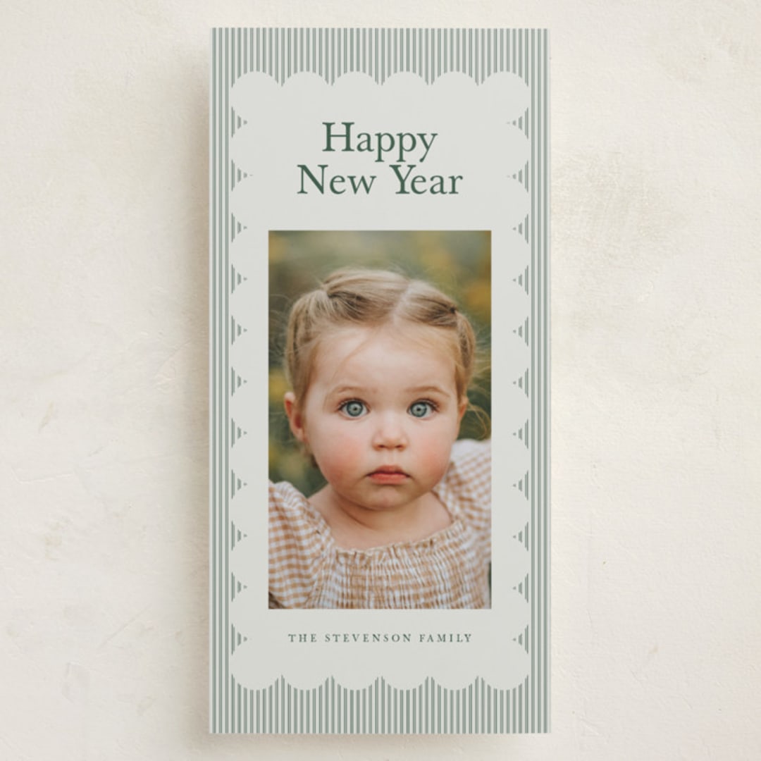 "Charm" - Holiday Cards in Evergreen by Nicoletta Savod - Front