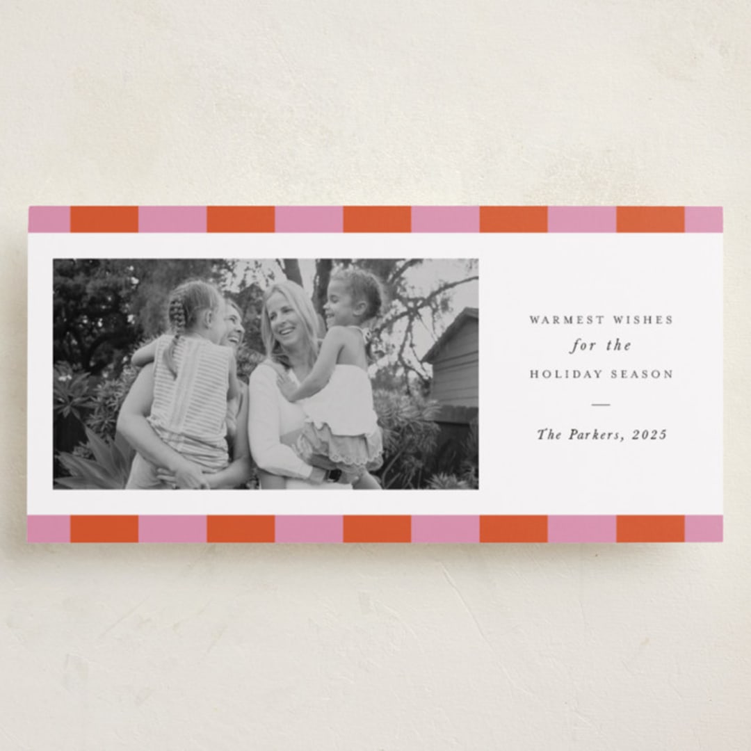 "Modern Cheer" - Holiday Cards in Sorbet by Chryssi Tsoupanarias - Front