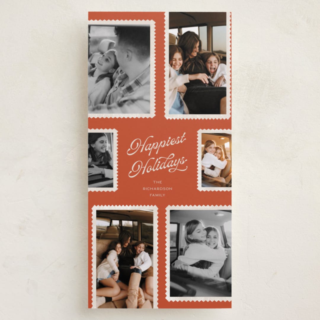 "Patchwork" - Holiday Cards in Cardinal by Pixel and Hank - Front