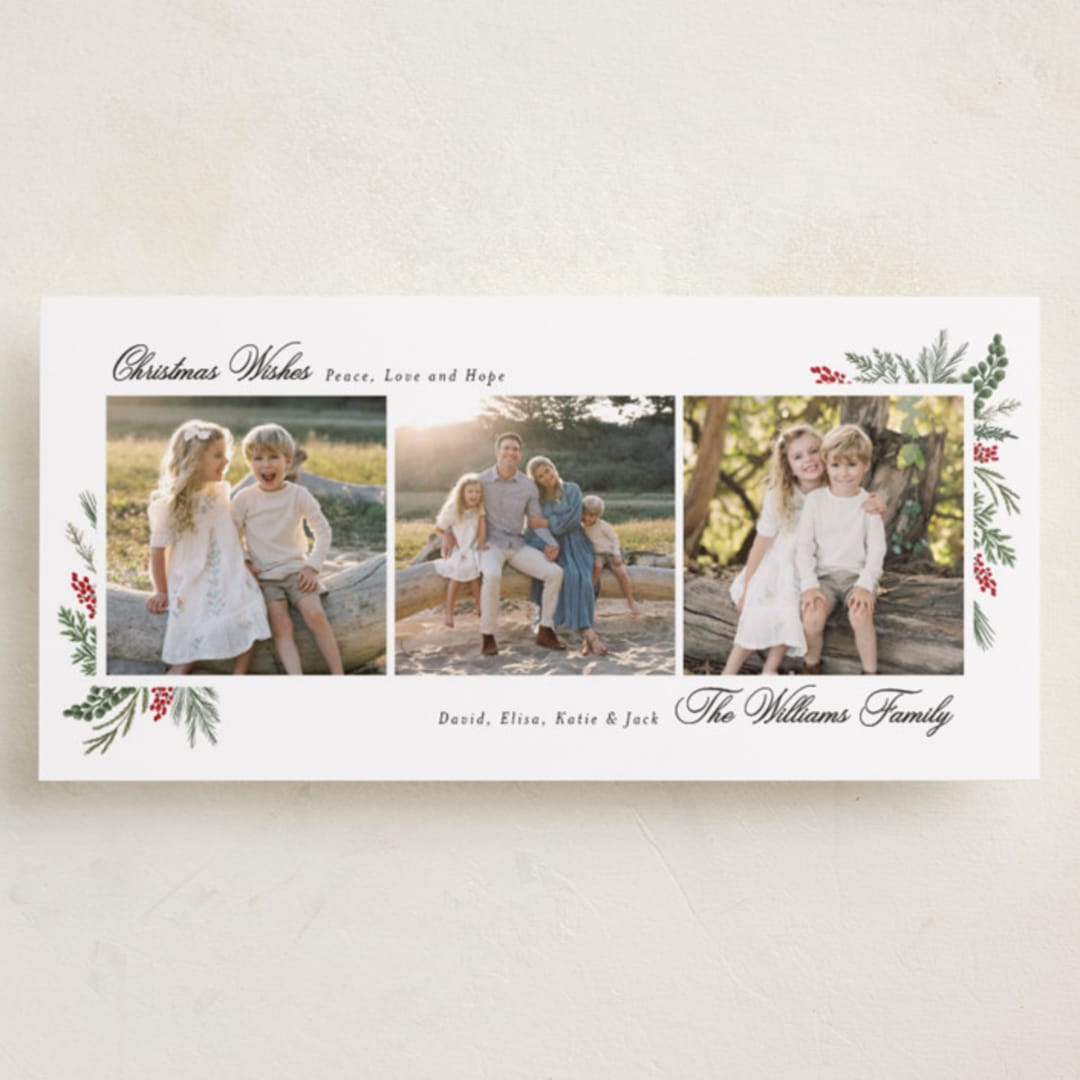 "Warmest Wish" - Holiday Cards in Peppermint by Susan Moyal - Front