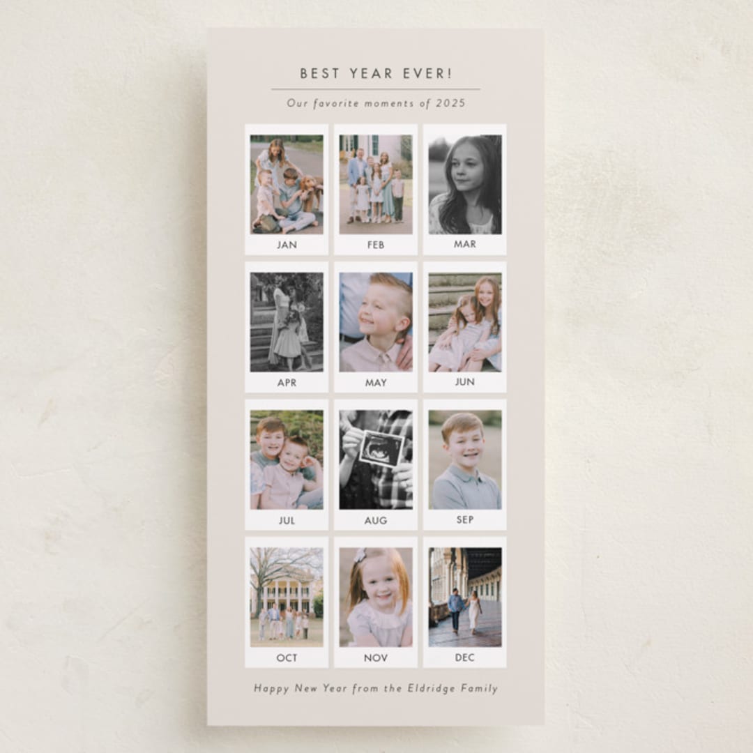 "A Wonderful Life" - Holiday Cards in Ecru by Meggy Masters - Front