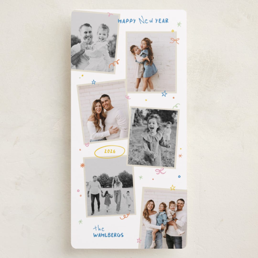"Playful new year" - Tall Holiday Cards in Sunshine by Creo Study - Front